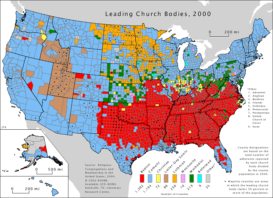 Leading Church Bodies (Year 2000)